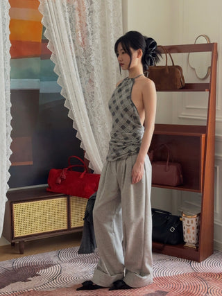 THE ANDAMANE - Nathalie Cuffed Hem Maxi Pants
