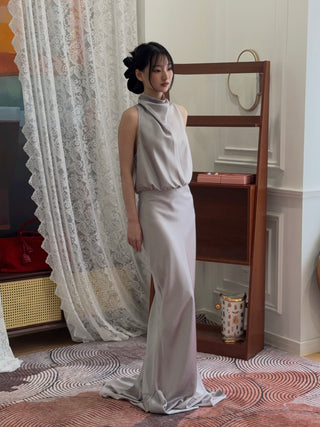 THE ANDAMANE TABITA SLEVELESS DETAILED MAXI DRESS