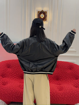 SIMONETTA RAVIZZA LULU Z LEATHER BOMBER