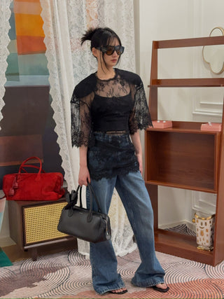 THE MANNEI - Lace Dress in Black