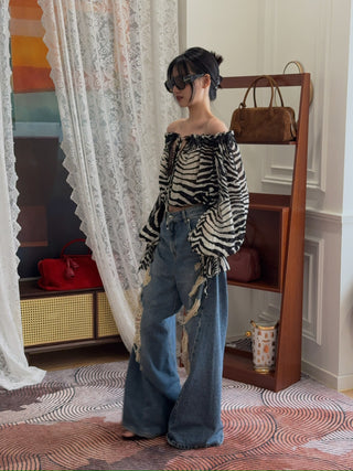 BLUMARINE - Denim Boyfriend Jeans