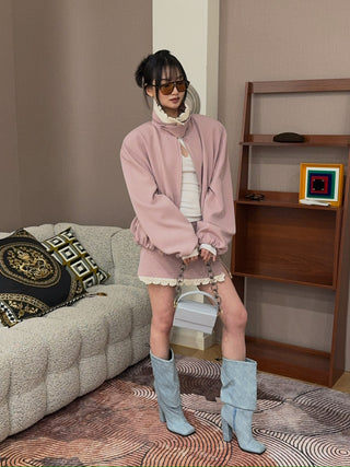 THE MANNEI - Bomber Jacket in Lilac