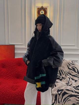 THE MANNEI - Leather Jacket in Black