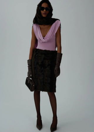 MAGDA BUTRYM Draped jersey bodysuit in pink