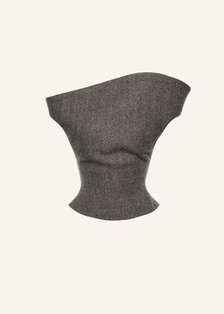 MAGDA BUTRYM - Petal wool top in grey