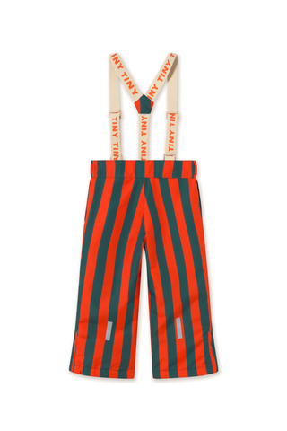 TINY COTTON - Red Stripes Snow Pant in Summer Red