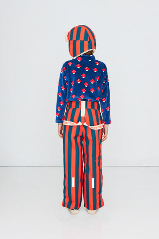 TINY COTTON - Red Stripes Snow Pant in Summer Red