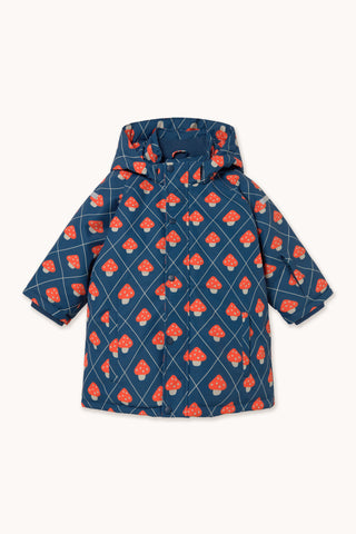 TINY COTTON - Mushrooms Snow Jacket in Light Navy