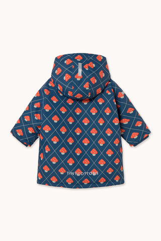 TINY COTTON - Mushrooms Snow Jacket in Light Navy