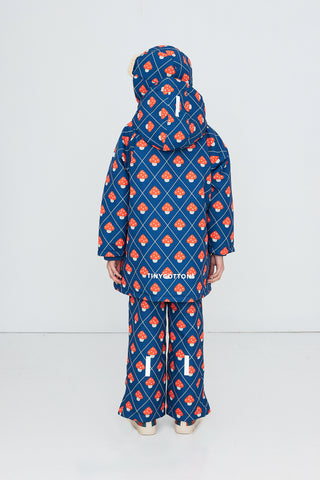TINY COTTON - Mushrooms Snow Jacket in Light Navy