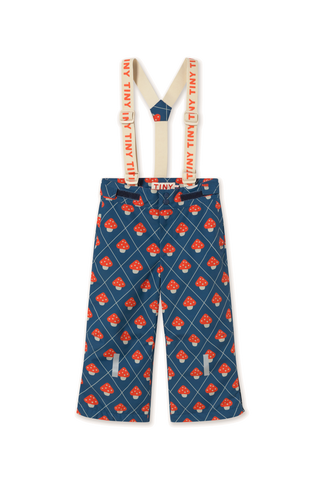 TINY COTTON - Mushrooms Snow Pant in Light Navy