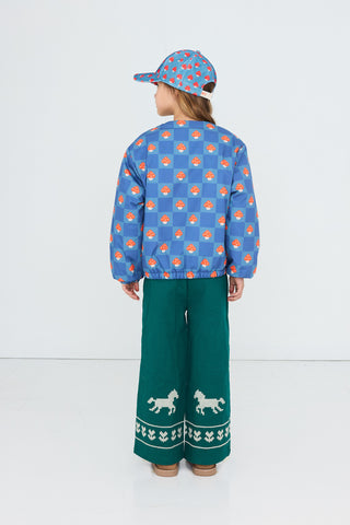 TINY COTTON - Horses & Flowers Pant in Dark Green