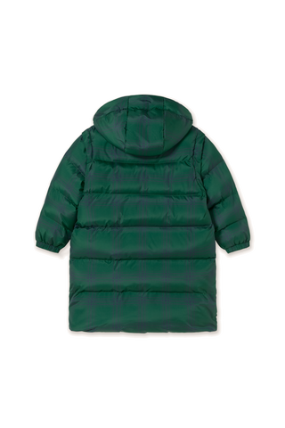 TINY COTTON - Green Check Padded Jacket in Multicolor
