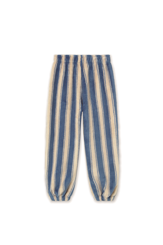 TINY COTTON - Blue Retro Stripes Polar Sweatpant in Petrol Blue