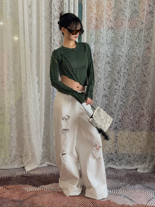 SAMI MIRO VINTAGE ASYMMETRIC LONG SLEEVE TEE