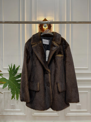 STAND BELINDA BLAZER DARK BROWN