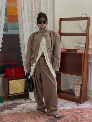THE MANNEI - Wide Trousers in Beige