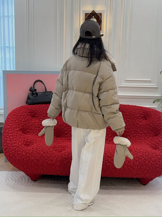 YVES SALOMON - DOWN JACKET MADE WITH LORO PIANA FLANNEL