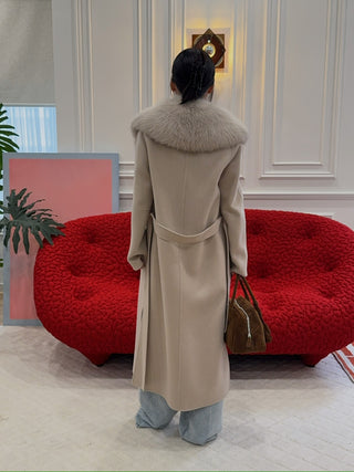 YVES SALOMON MANTEAU 119CM SABLE