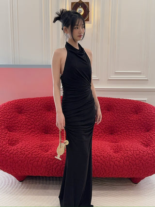 THE ANDAMANE STELLA MAXI DRESS - TURTLENECK OPEN BACK