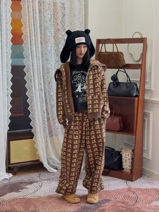 LOVERBOY - CHUNKY RABBIT BEANIE in Black