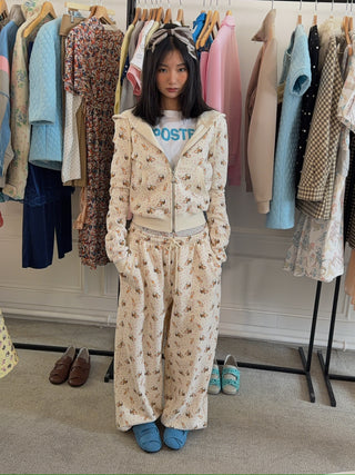 ASHLEY WILLIAMS - Shrunk Baby Hoodie  in Peach Deer