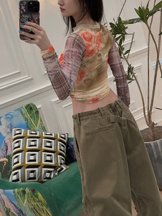 DARKPARK - RIRI - PAILLETTES SHREDDED PAPER BAG PANTS