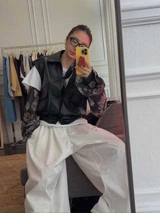 OPEN YY FAUX LEATHER BIKER VEST