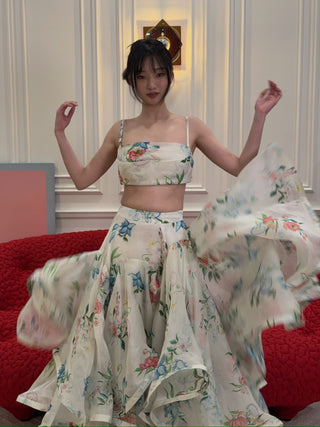 LA FUORI - PETAL CASCADE FLOUNCE SKIRT