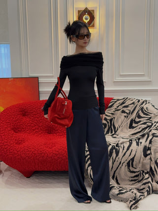 CHRISTOPHER ESBER - Silk Bias Trouser in Navy