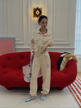 SPORTY & RICH - Riding Club Sweatpant in Cream