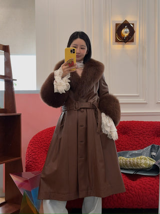 SAKS POTTS - FOXY COAT / WALNUT