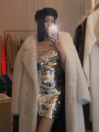 GUIZIO PAILLETTE TUBE DRESS
