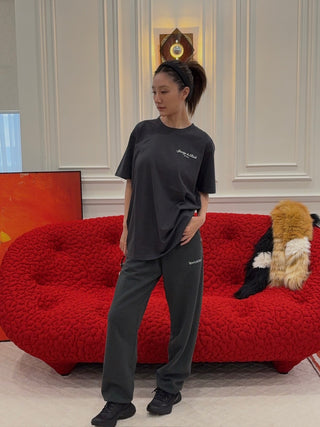 SPORTY & RICH - Stallion T-Shirt in Faded Black