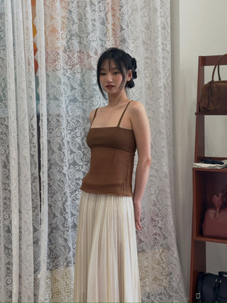 AYA MUSE - Aven Top in Rust Brown