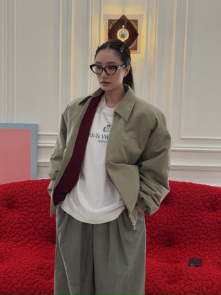 MAGDA BUTRYM - Padded Jacket With Dropped Shoulder in Khaki