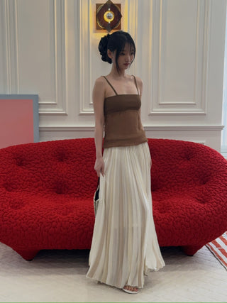 CHRISTOPHER ESBER - Entwined Ribbon Knit Skirt in White