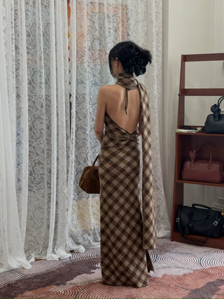 AYA MUSE - Kae Top in Plaid Brown