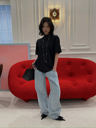 AYA MUSE - Boxy T-shirt in Black