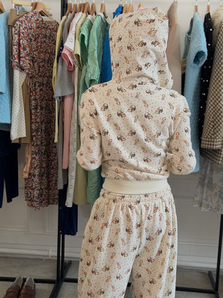 ASHLEY WILLIAMS - Shrunk Baby Hoodie  in Peach Deer