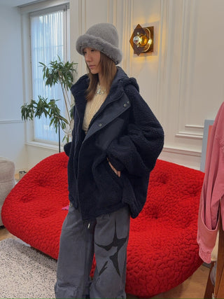 MARTINE ROSE OVERSIZED FLEECE JACKET