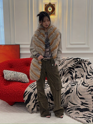 BLUMARINE - VELVET PANTS / DARK OLIVE