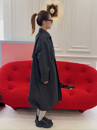 ROKH BALLOON SHAPE BUTTONED TRENCH COAT