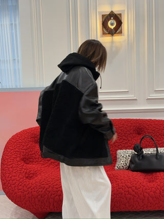 THE MANNEI - Leather Jacket in Black