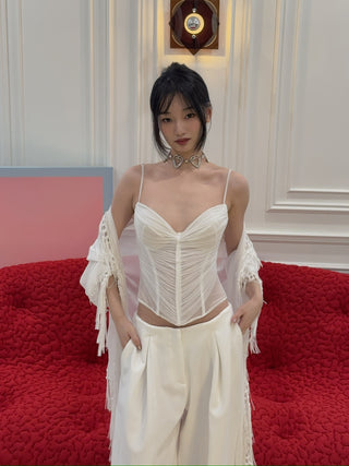 BLUMARINE - EMBR Relaxed Georgette Shirt in Soft Pearl