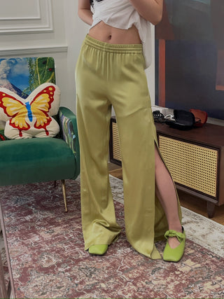 BLUMARINE ENVERS SATIN PANTS