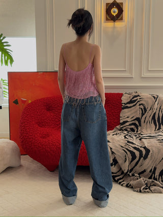 BLUMARINE GEORG EMBROID TOP