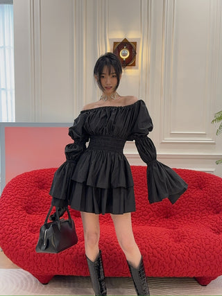 BLUMARINE - TECHNICAL TAFF DRESS