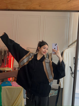 Natasha Zinko Tromple L'Oeil Backpack Cardigan