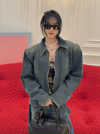 MAGDA BUTRYM - DENIM JACKET in Vintage  Bue